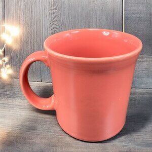 Vintage Fiesta Fiestaware Pottery Coffee Mug Cup Poppy Pink Peony USA Mug Cup